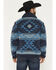 Image #4 - Cody James Men's Carson Southwestern Print Full Zip Wool Sweater, Navy, hi-res
