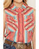 Image #3 - Shyanne Women's Southwestern Stripe Print Sleeveless Button-Down Western Shirt, Red, hi-res