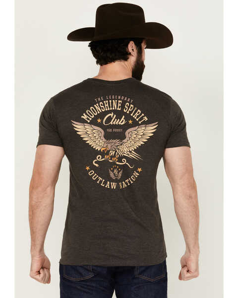 Image #1 - Moonshine Spirit Men's Moonshine Club Short Sleeve Graphic T-Shirt , Charcoal, hi-res