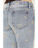 Image #4 - Driftwood Women's Eva Light Wash Low Rise Floral Flare Jeans , Light Wash, hi-res