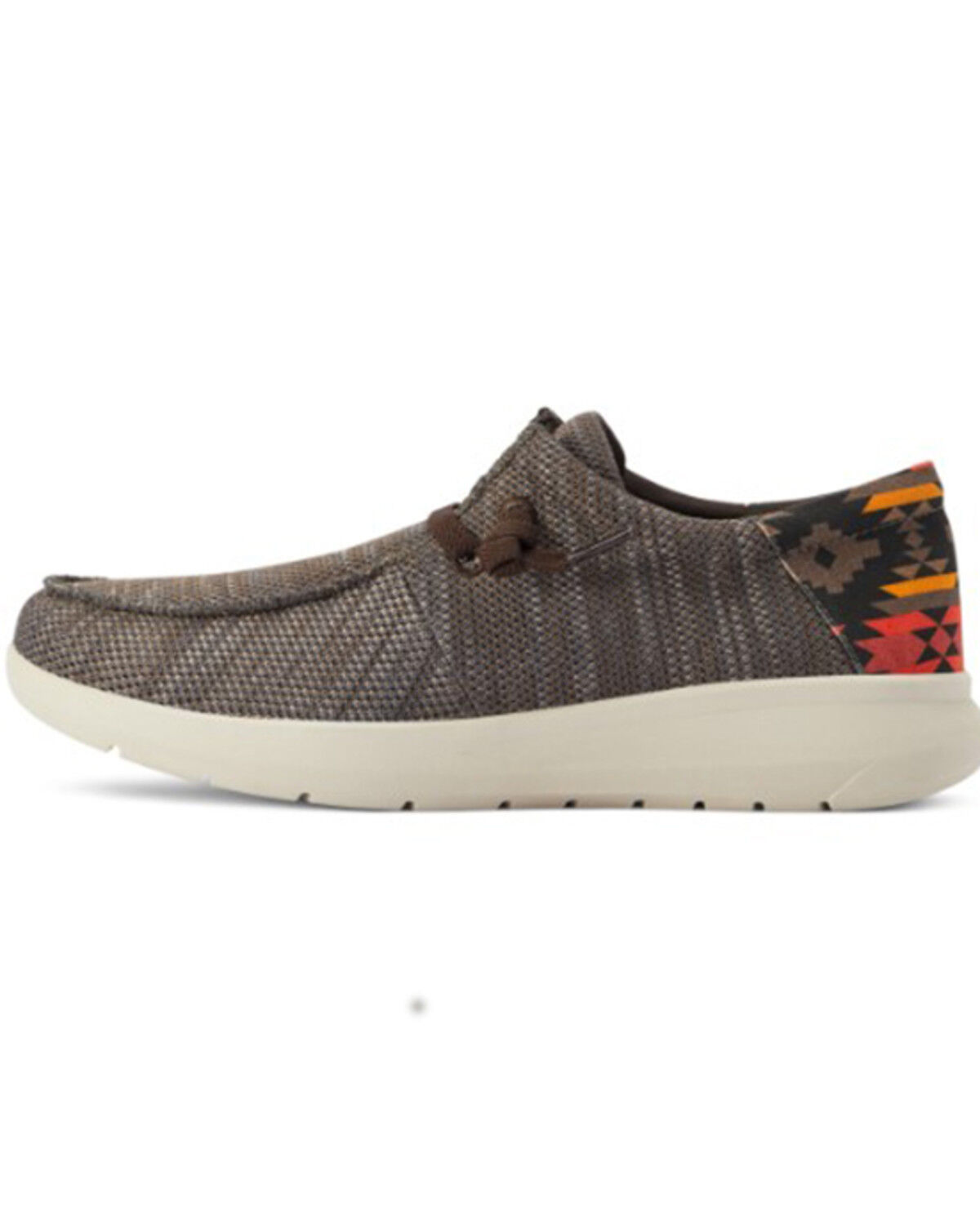 Image #2 - Ariat Men's Heathered Southwestern Print Casual Hilo - Moc Toe, Brown, hi-res