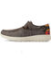 Image #2 - Ariat Men's Heathered Southwestern Print Casual Hilo - Moc Toe, Brown, hi-res