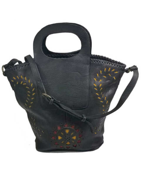 Kobler Leather Women's Black Amarillo Basket Bag, Black, hi-res