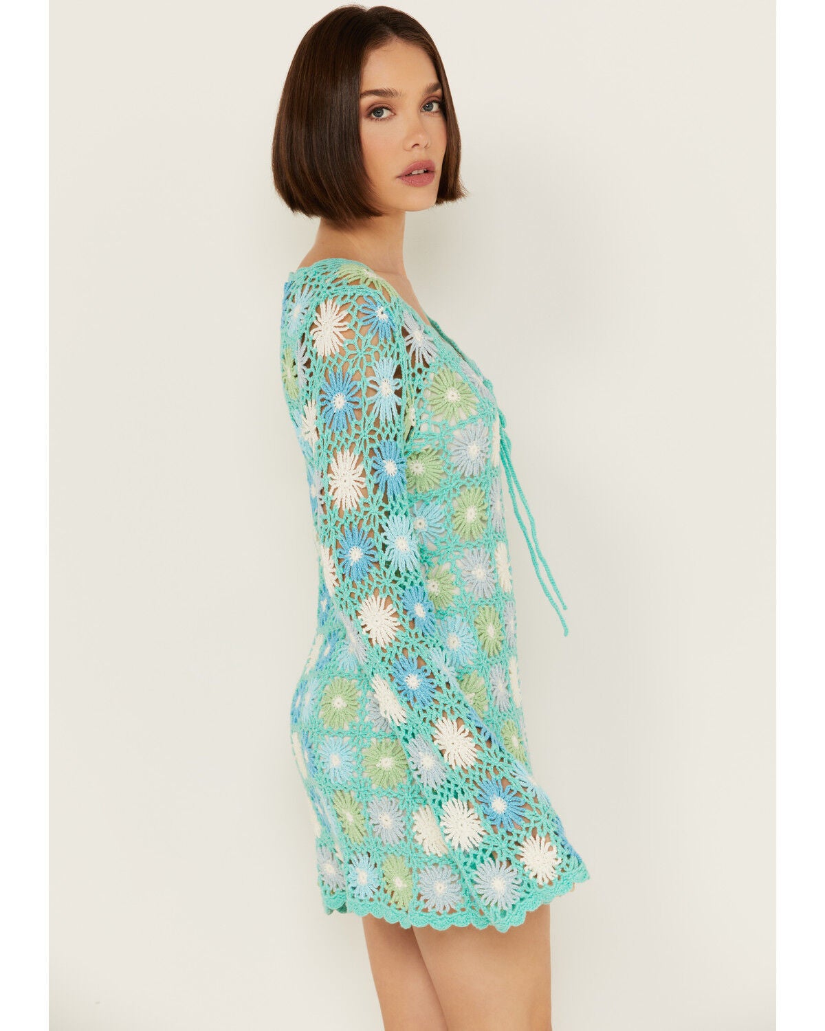 Show Me Your Mumu Women's Floral Print Long Sleeve Mini Coverup Dress -  Country Outfitter