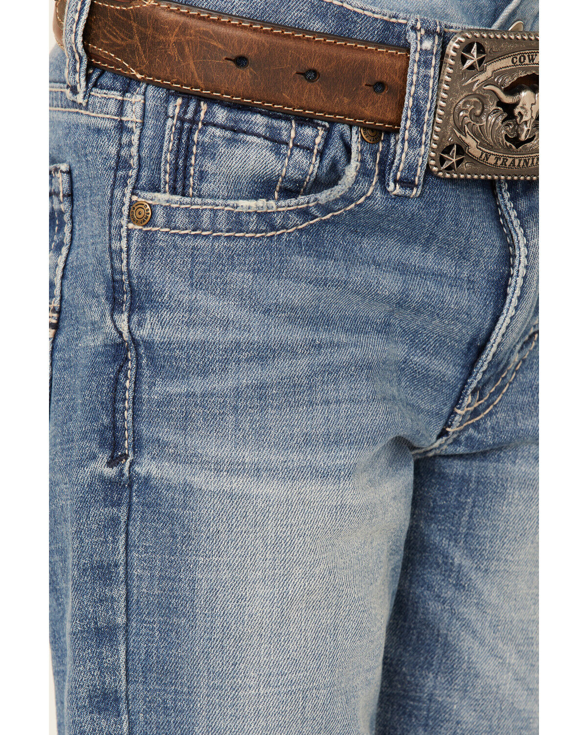 Image #2 - Cody James Boys' Buck Medium Wash Slim Bootcut Stretch Jeans, , hi-res