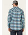 Image #4 - Cody James Men's FR Plaid Print Long Sleeve Work Shirt , Teal, hi-res