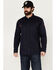 Image #1 - Hawx Men's FR Woven Long Sleeve Button-Down Work Shirt - Tall, Navy, hi-res