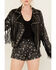 Image #3 - Any Old Iron Women's Star Sleeve Moto Leather Fringe Jacket , , hi-res