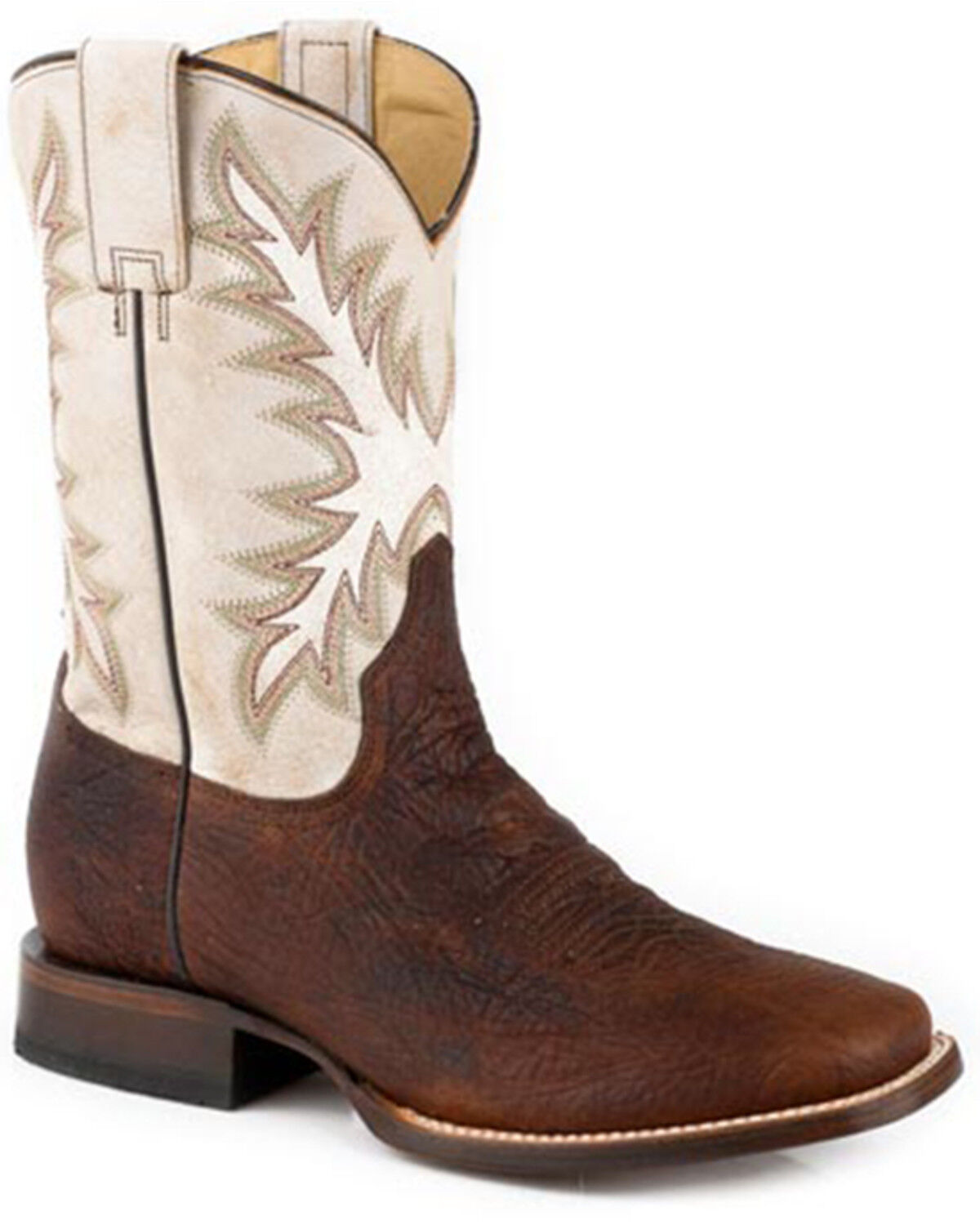 Image #1 - Stetson Men's Cole Western Boots - Broad Square Toe, Brown, hi-res