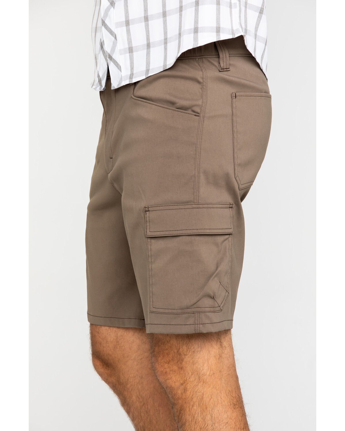 Image #4 - ATG by Wrangler Men's Morel Utility Asymmetric Cargo Shorts, Brown, hi-res