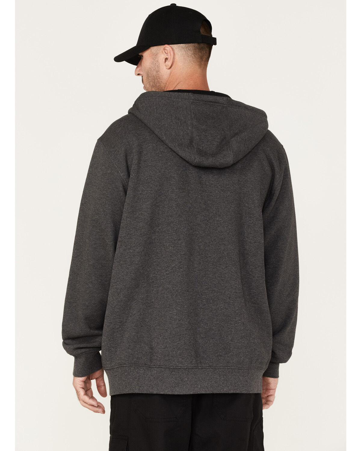 Image #4 - Hawx Men's Logo Thermal Hooded Zip Jacket, Charcoal, hi-res