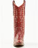 Image #4 - Circle G Women's Studded Western Boots - Snip Toe, Red, hi-res