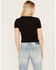 Image #4 - Moa Moa Women's Ribbed Corset Style Short Sleeve Top, Black, hi-res