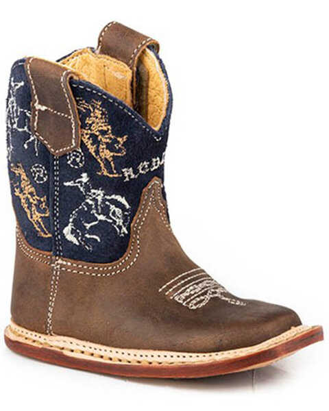 Roper Infant Boys' Rough Stock Western Boots - Broad Square Toe, Tan, hi-res