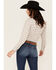 Image #4 - Shyanne Women's Plaid Print Long Sleeve Button-Down Western Shirt, Off White, hi-res