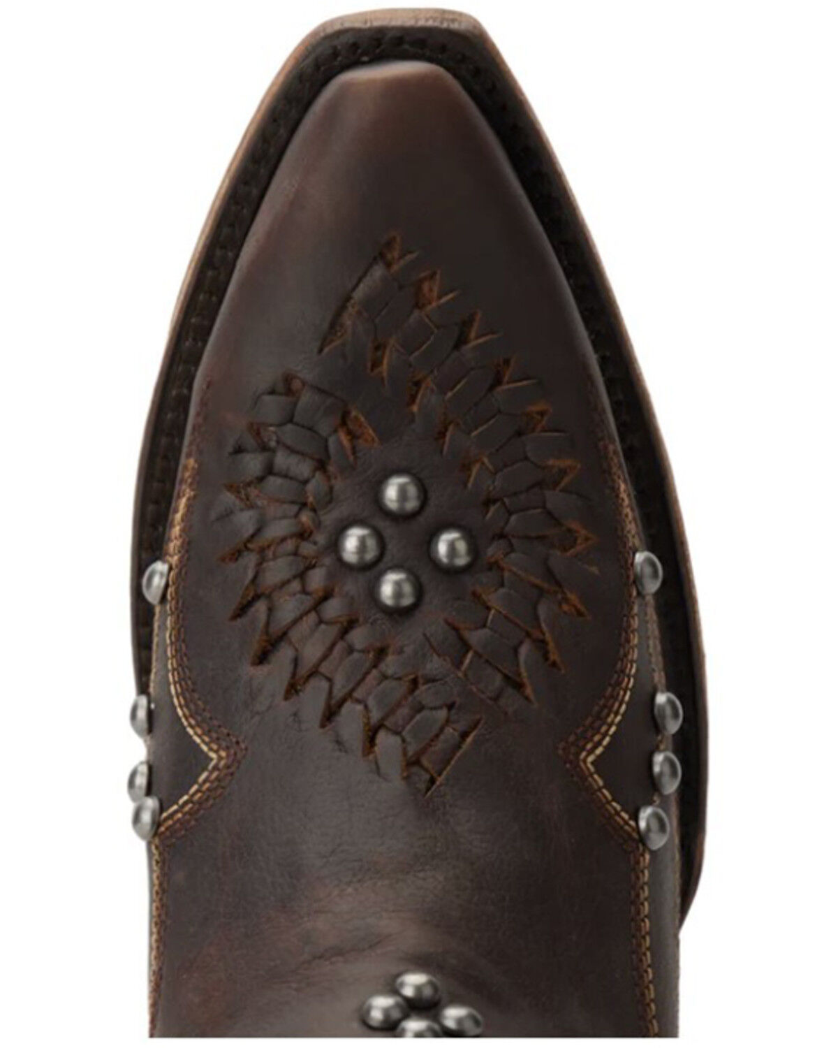 Image #6 - Lane Women's Cossette Western Booties - Snip Toe, Cognac, hi-res