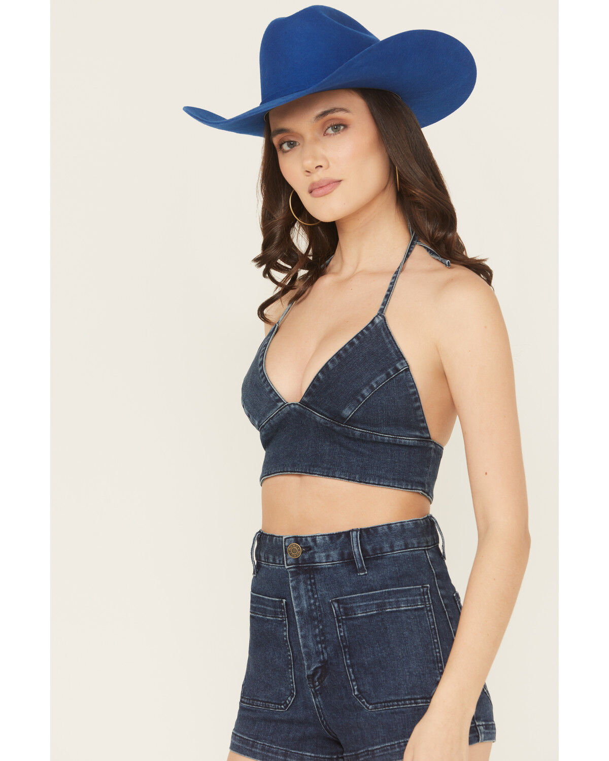 Image #2 - Show Me Your Mumu Women's Dark Wash Palm Springs Sleeveless Denim Shirt, Dark Wash, hi-res