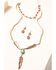 Image #4 - Shyanne Women's Desert Dreams Multi Layer Feather Jewelry Set - 2 Piece, Rust Copper, hi-res