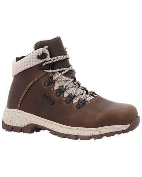 Georgia Boot Women's Eagle Trail Waterproof Hiker Boots - Alloy Toe, Brown, hi-res