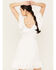 Image #4 - Angie Women's Crochet Front Mini Dress, White, hi-res