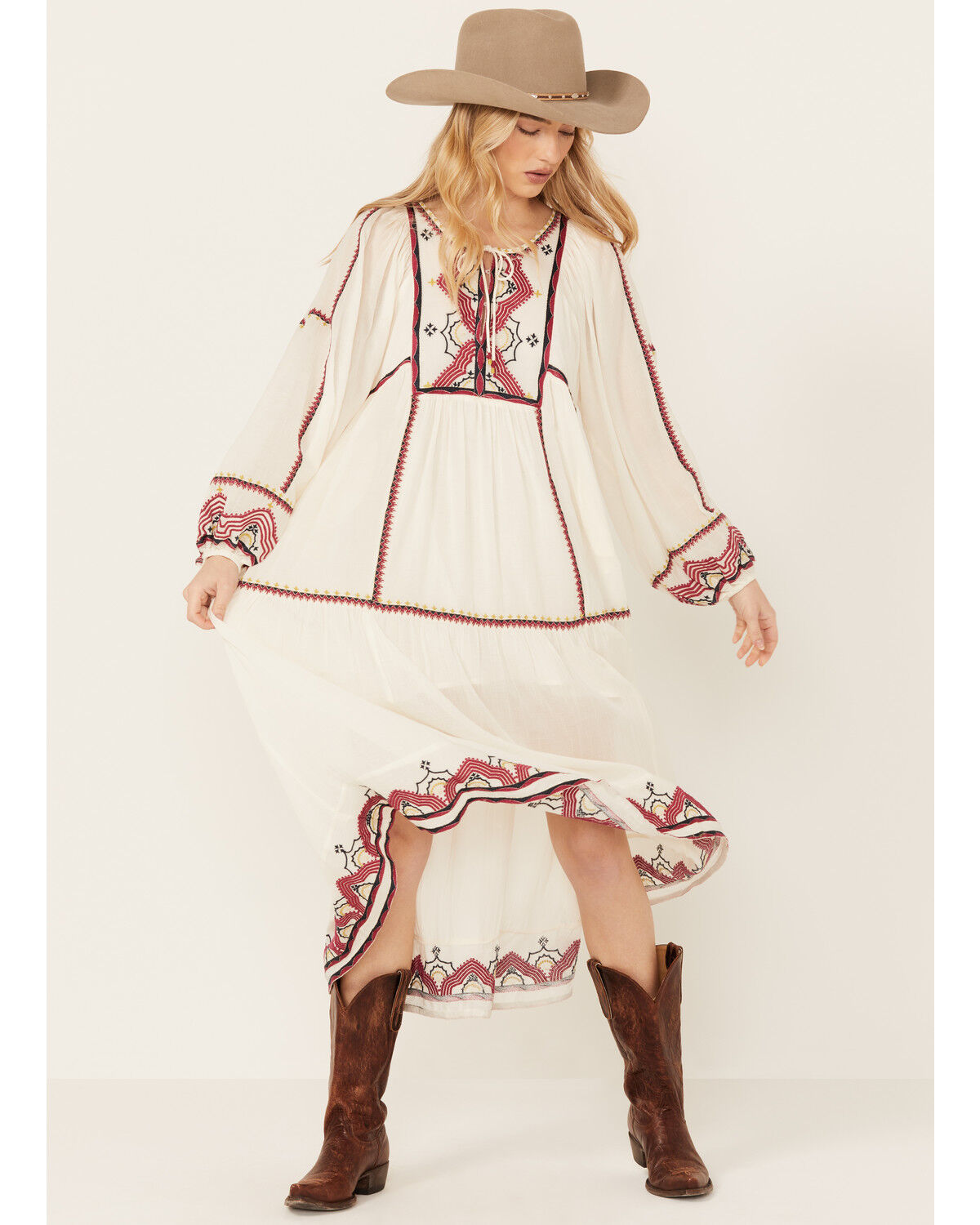 Image #1 - Free People Women's Sweet Escape Midi Dress, Cream, hi-res