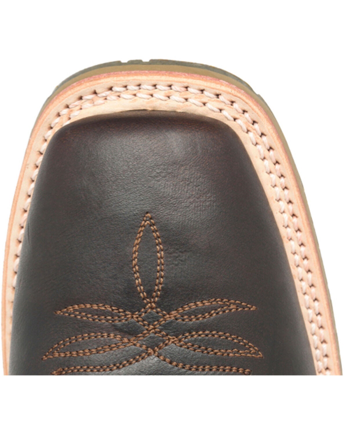 Image #4 - Double H Men's USA Long Western Boots - Square Toe, Brown, hi-res