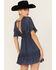 Image #4 - Wishlist Women's Solid Lace Trim Mini Dress, Blue, hi-res