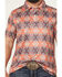 Image #3 - Rock & Roll Denim Men's Southwestern Print Short Sleeve Button-Down Polo Shirt, Red, hi-res