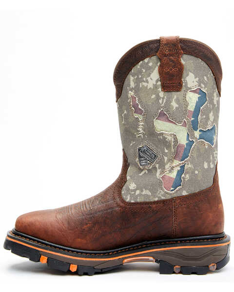 Image #5 - Cody James Men's Camo Decimator Western Work Boots - Soft Toe, Brown, hi-res