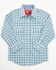 Image #1 - Rodeo Clothing Boys' Geo Print Long Sleeve Pearl Snap Western Shirt, White, hi-res