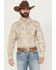 Image #1 - Cody James Men's Porter Floral Print Long Sleeve Button-Down Stretch Western Shirt - Big, Cream, hi-res