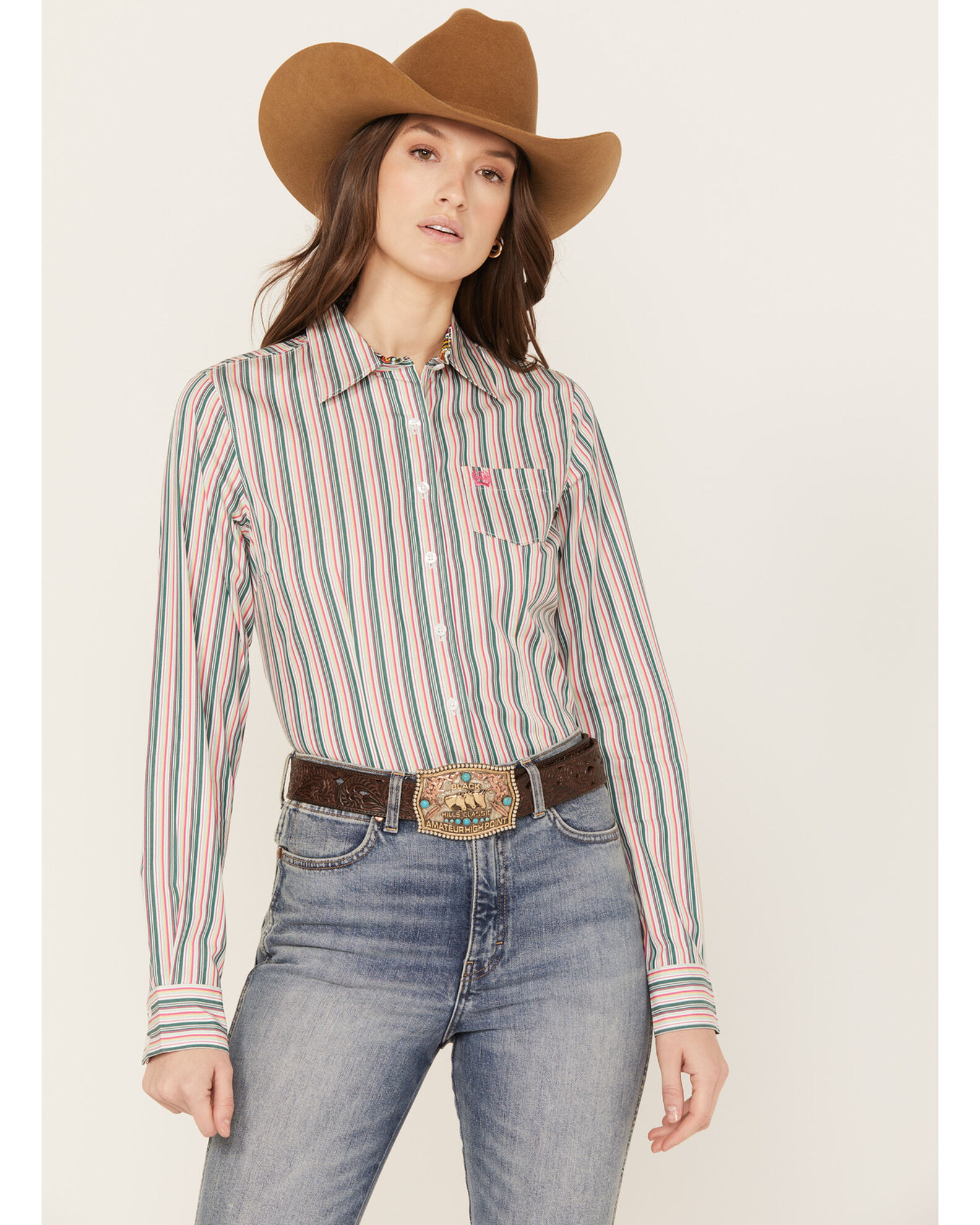 Cinch striped deals shirt