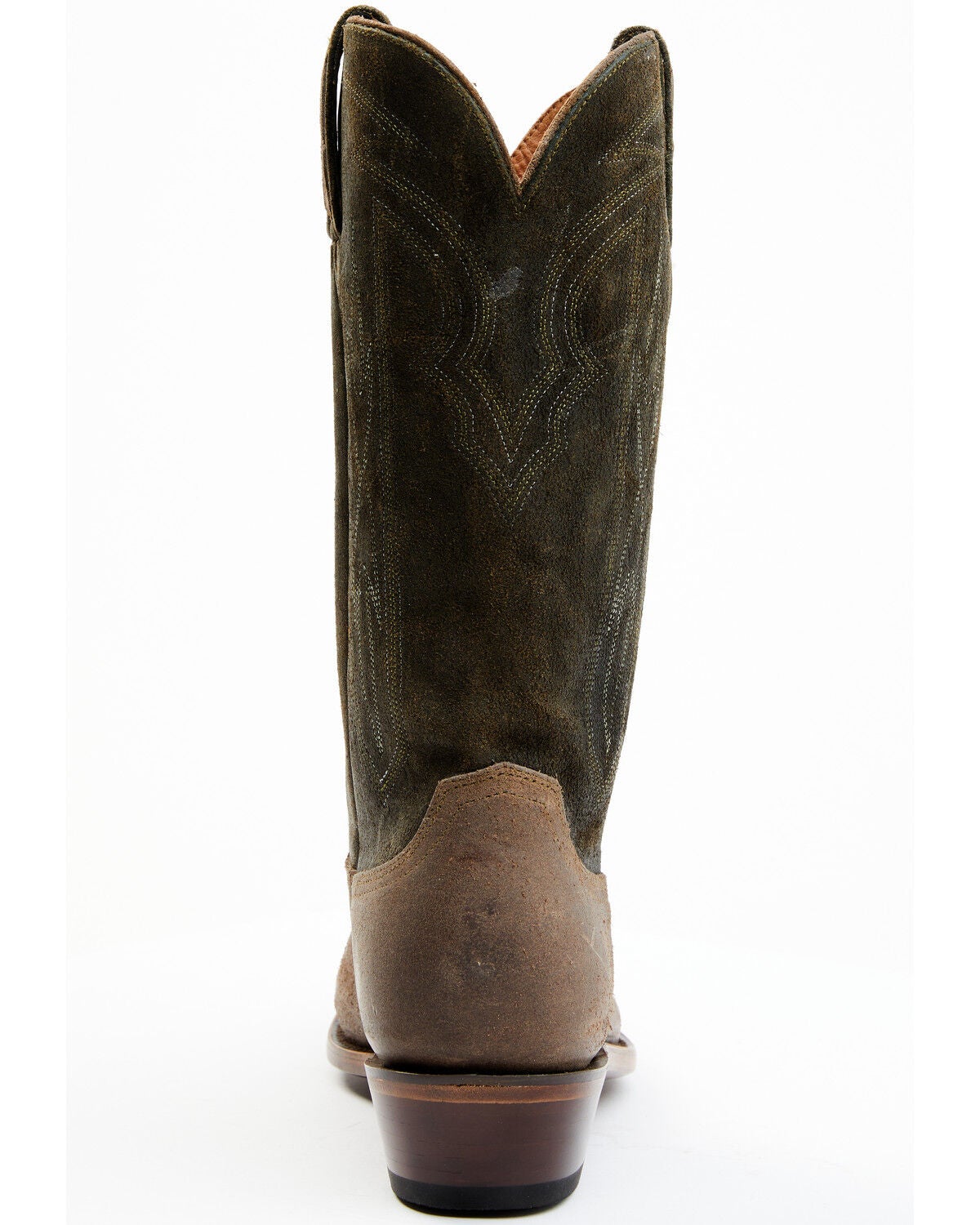 Image #5 - Lucchese Men's Distressed Shell Cowhide Western Boots - Snip Toe, Beige/khaki, hi-res
