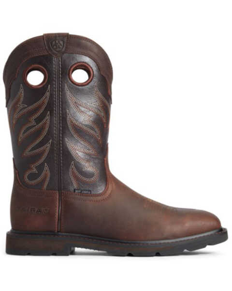 Image #2 - Ariat Men's Groundwork Western Work Boots - Steel Toe, Brown, hi-res