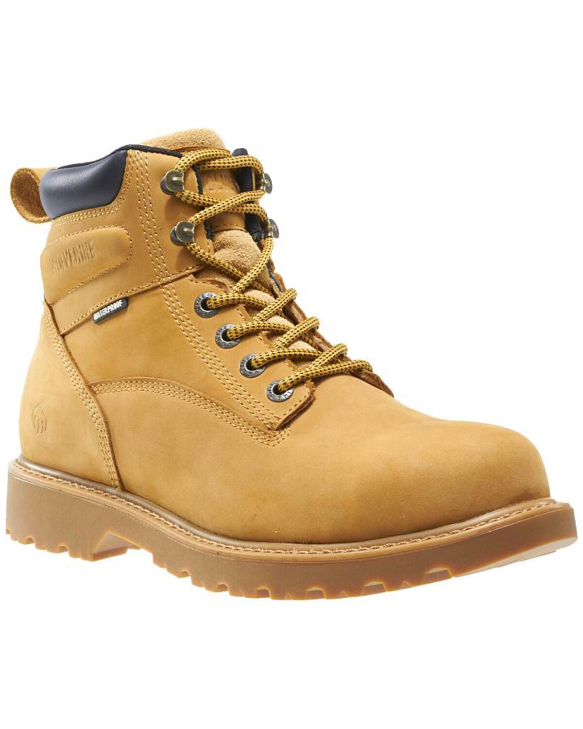 Wolverine Men's Floorhand Waterproof 6" Work Boots - Round Toe, Wheat, hi-res
