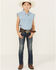 Image #1 - Wrangler Girls' Multi Stitch Bootcut Slim Fit Jeans, Blue, hi-res