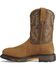 Ariat Men's Brown H20 Workhog Work Boots - Round Toe, Aged Bark, hi-res
