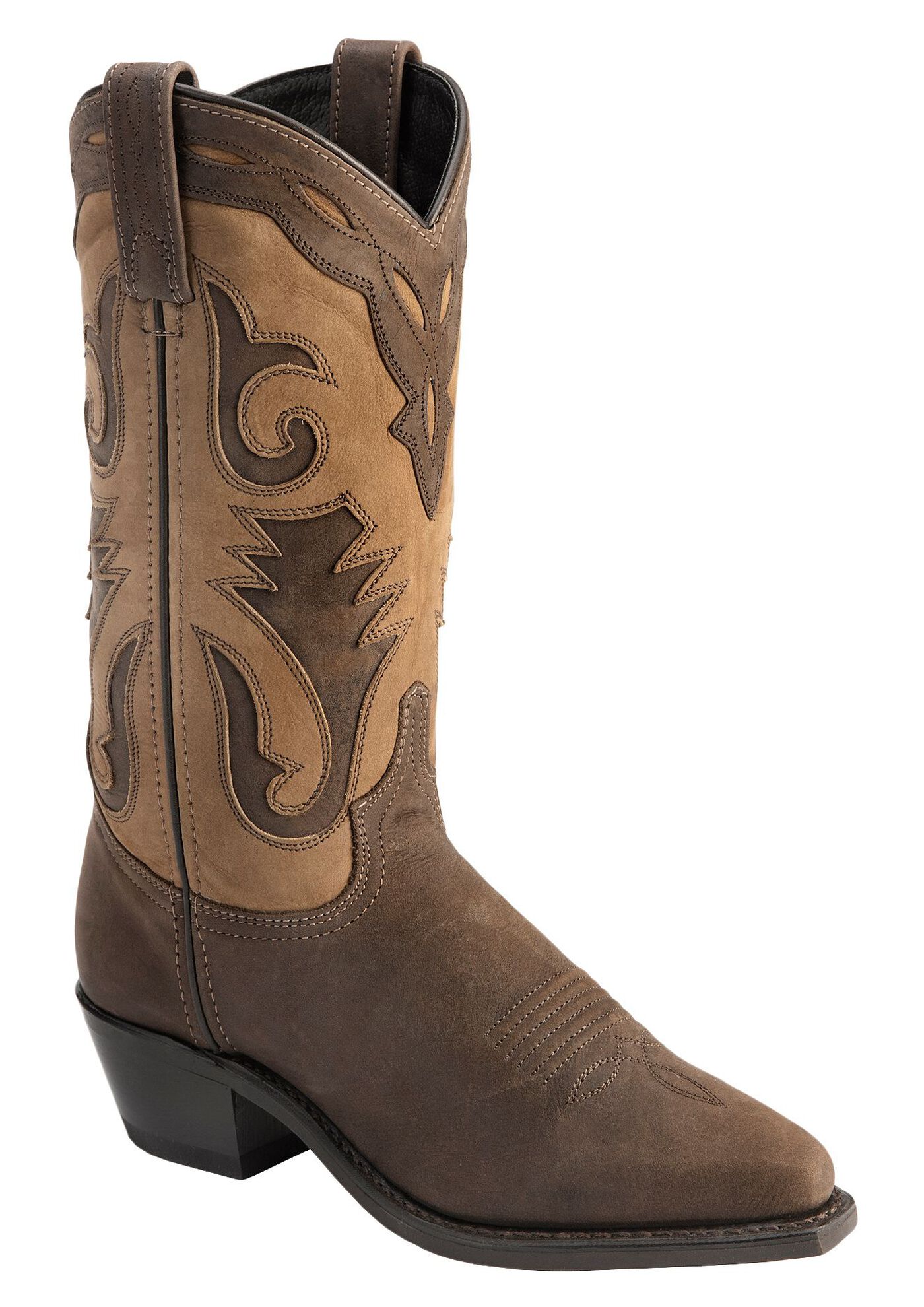 Image #1 - Abilene Women's Sage Inlay Western Boots - Round Toe, Distressed, hi-res