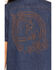 Image #4 - Rodeo Quincy X Boot Barn Women's Arrow Ranch Short Sleeve Denim Embroidered Snap Western Shirt, Dark Wash, hi-res