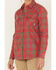 Image #3 - Ariat Women's Boot Barn Exclusive Fire Resistant Retro Boot Barn Exclusive Long Sleeve Button Down Work Shirt, Red, hi-res