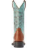Image #3 - Ariat Women's Round Up Embossed Floral Print Performance Western Boots - Broad Square Toe, Brown, hi-res