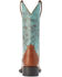 Image #3 - Ariat Women's Round Up Embossed Floral Print Performance Western Boots - Broad Square Toe , Brown, hi-res
