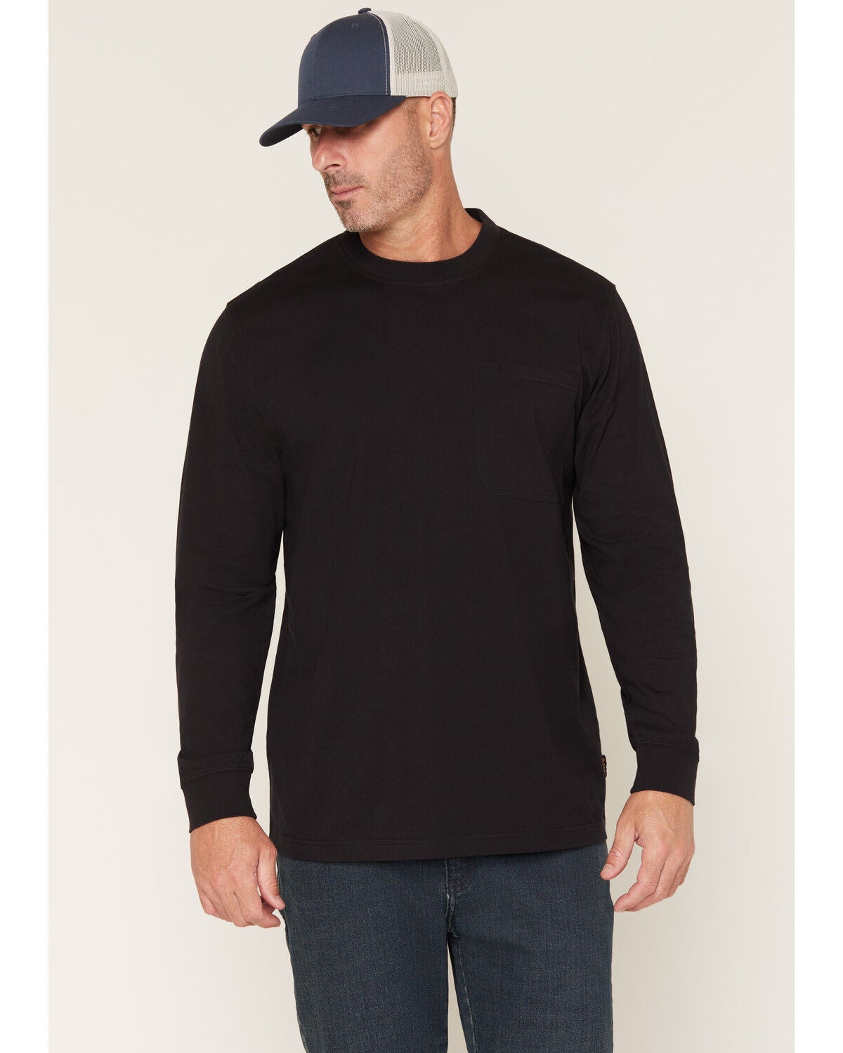 Image #2 - Hawx Men's Go Further Long Sleeve Graphic Work T-Shirt, Black, hi-res