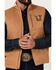 Image #2 - Cowboy Hardware Men's Embroidered Conceal Carry Softshell Vest, Tan, hi-res
