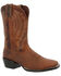 Image #1 - Durango Men's Westward Western Boots - Broad Square Toe, Cognac, hi-res