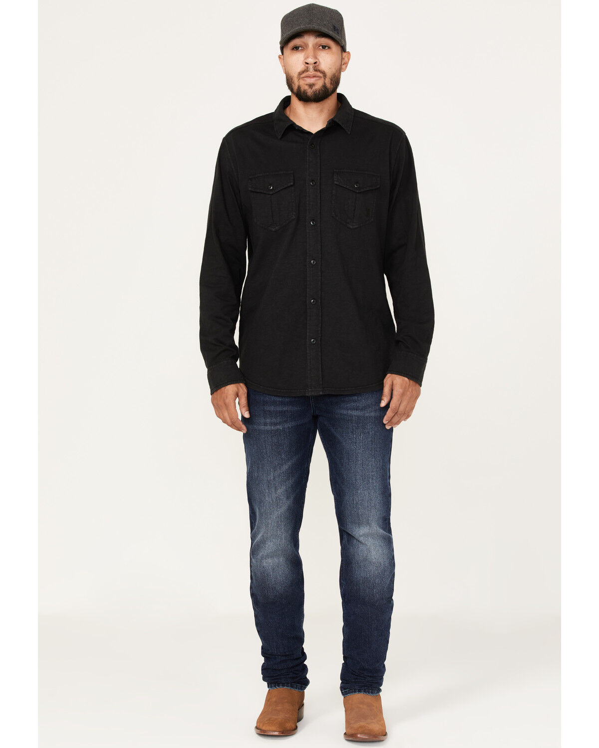 Image #1 - Brothers and Sons Men's Highline Trail Medium Dark Wash Stretch Slim Straight Jeans, Dark Medium Wash, hi-res