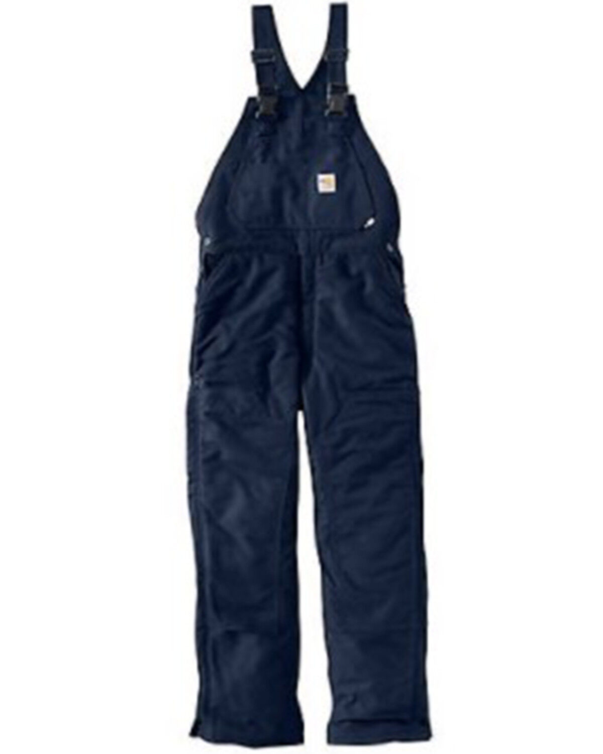 Image #1 - Carhartt Men's Flame-Resistant Duck Bib Overalls - Big, Navy, hi-res