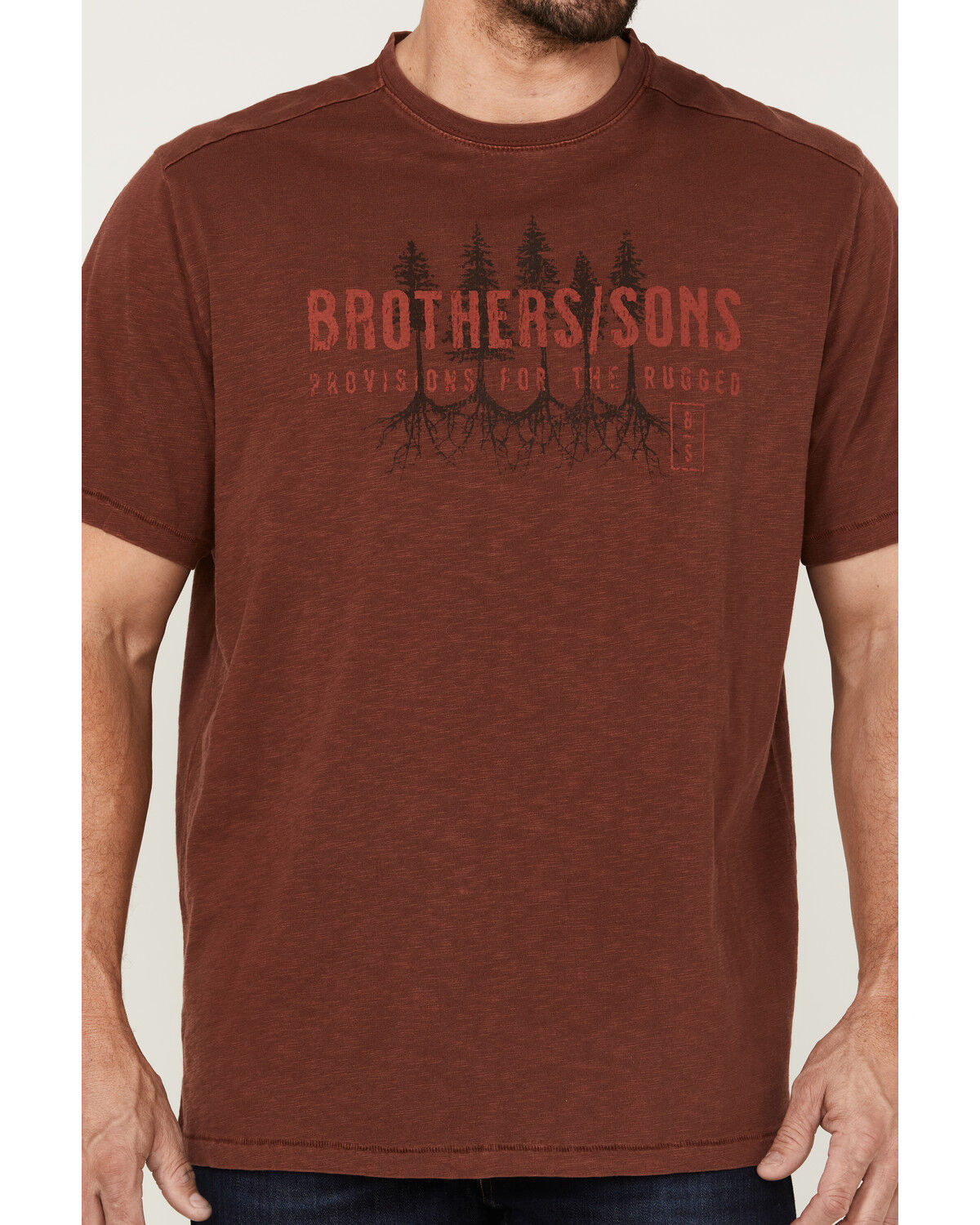 Image #3 - Brothers and Sons Men's Badlands Treeline Graphic T-Shirt, Red, hi-res