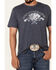 Wrangler Men's Heather Navy Cowboys & Bullets Graphic Short Sleeve T-Shirt , Navy, hi-res