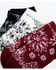 Shyanne Women's Bandana No Show Socks - 3 Pack, Jet Black, hi-res